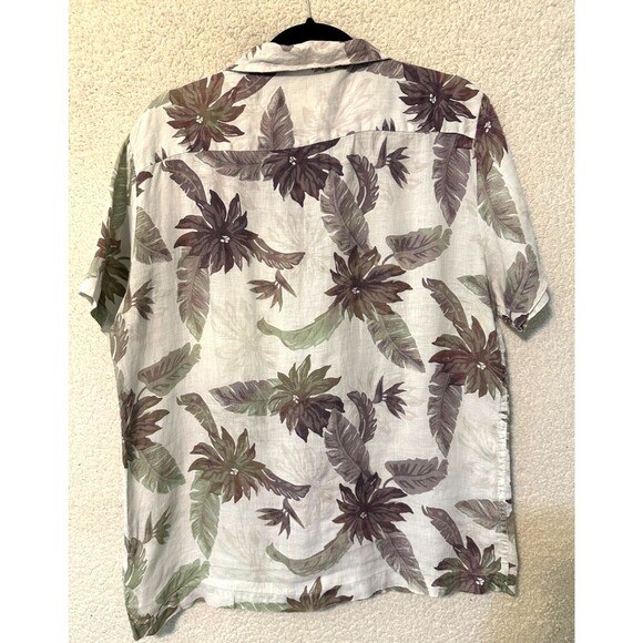 7 for All mankind men’s  linen Button Up shirt SZ Medium short sleeves pristine - Picture 7 of 11